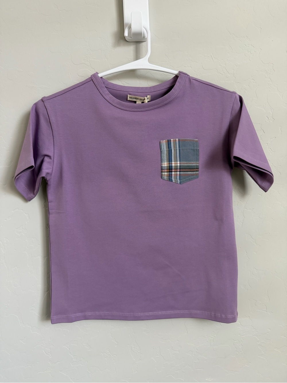 The Sunday Collective Orchid Mist Pocket Tee Size 6-7 NWT
